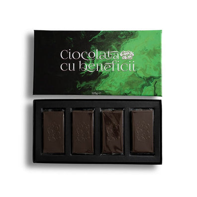 Ciocolata cu Beneficii Cio&co ''Intense Party''-Dulce cu lapte,1 cutie x 8 buc (verde) SOLLUXE Every box holds joy - unbox it!